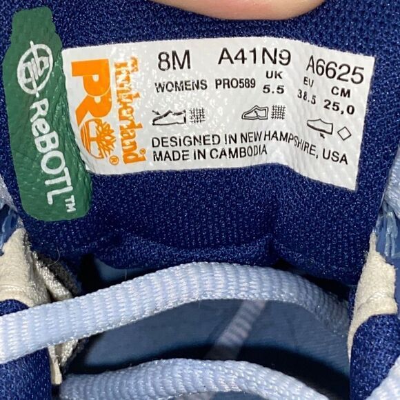 Timberland Pro Women's Anti-Fatigue Technology Lace-Up Blue/Gray Sneakers Size 8 - Picture 6 of 11